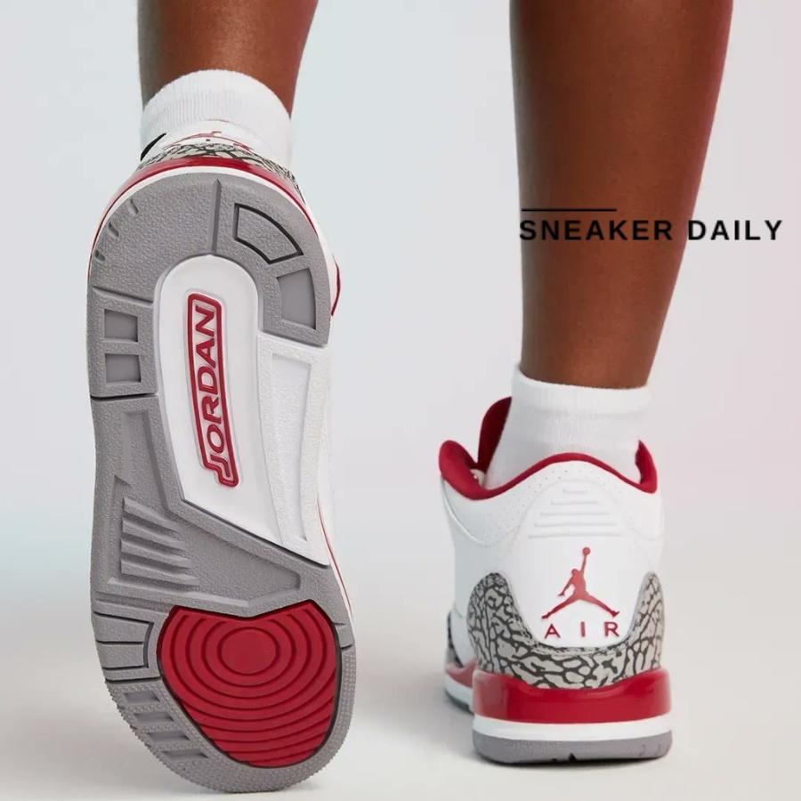 Giày Air Jordan 3 Retro Cardinal Red 398614-126 - Ảnh 3