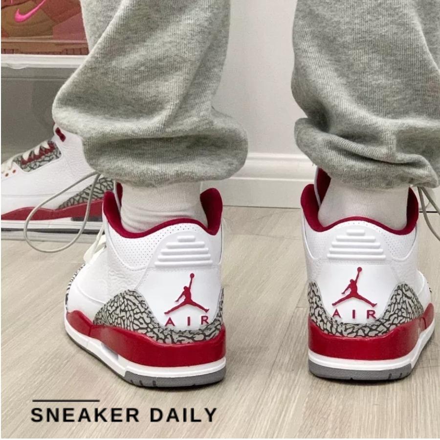 Giày Air Jordan 3 Retro Cardinal Red 398614-126 - Ảnh 4