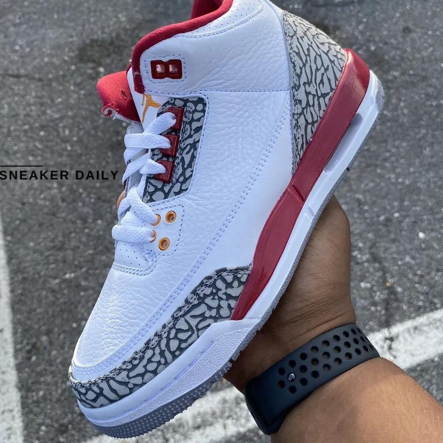 Giày Air Jordan 3 Retro Cardinal Red 398614-126 - Ảnh 5