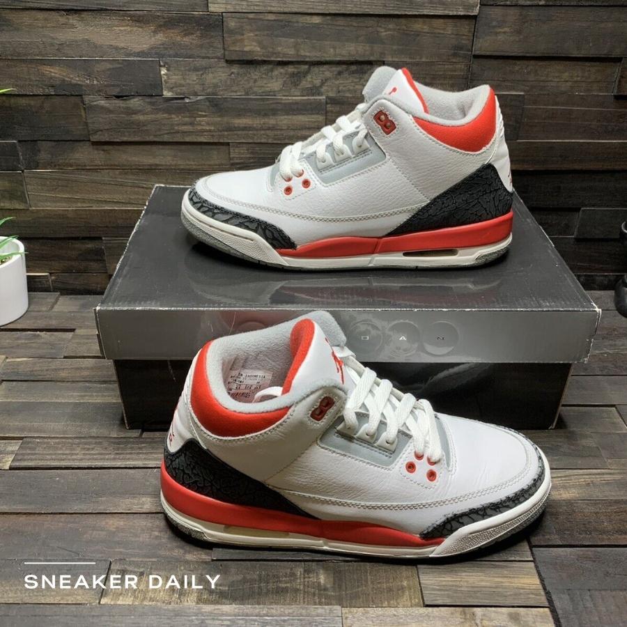Giày Air Jordan 3 Retro Fire Red 2007 834014-161 - Ảnh 4