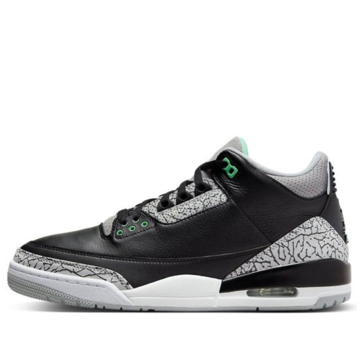 Giày Air Jordan 3 Retro Green Glow CT8532-031 phối màu đen xám xanh