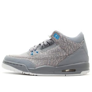 Giày Air Jordan 3 Retro GS Cool Grey Blue Glow 441140-015