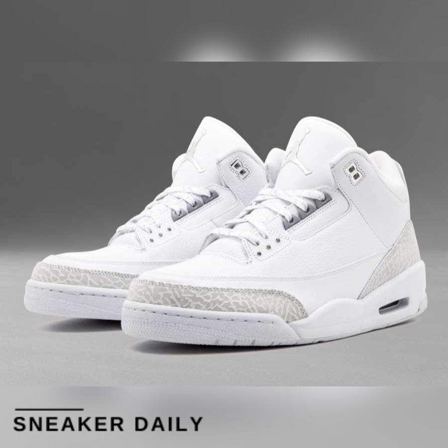 Giày Air Jordan 3 Retro Silver Anniversary 398613-102 - Ảnh 4