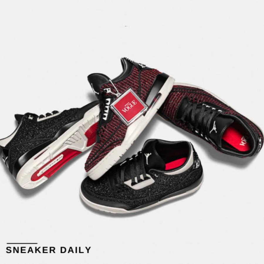 Giày Anna Wintour x Air Jordan 3 Retro Black (WMNS) BQ3195-001 - Ảnh 10