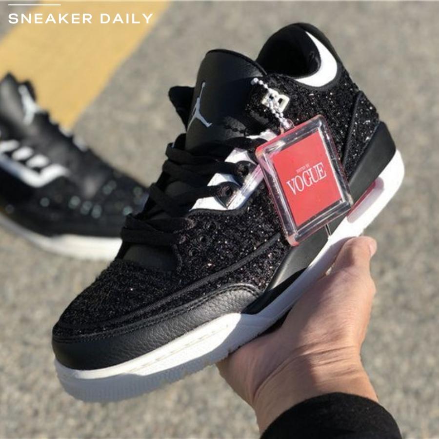 Giày Anna Wintour x Air Jordan 3 Retro Black (WMNS) BQ3195-001 - Ảnh 8