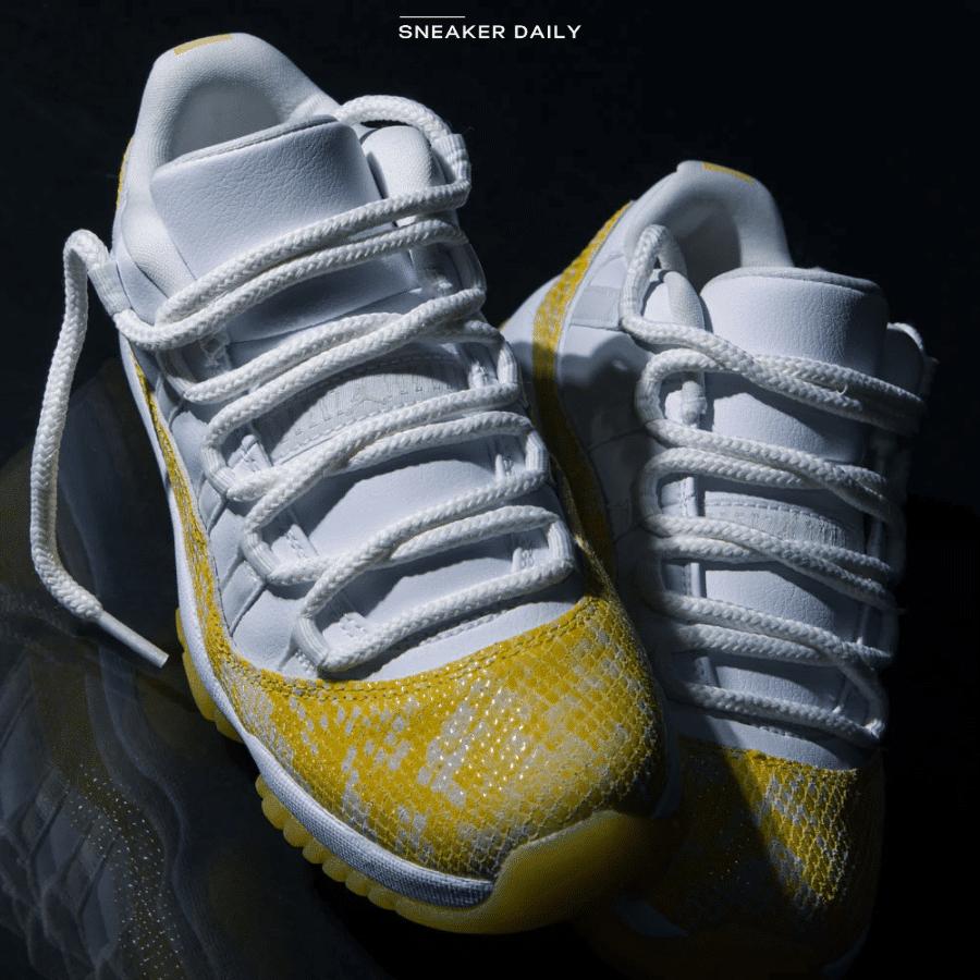Giày Nike Air Jordan 11 Retro Low Yellow Snakeskin (W) AH7860-107 - Ảnh 3