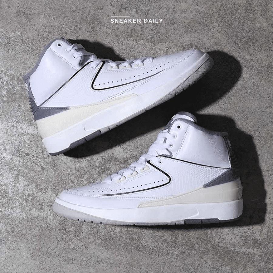 Giày Nike Air Jordan 2 Retro Cement Grey (GS) DQ8562-100 - Ảnh 2